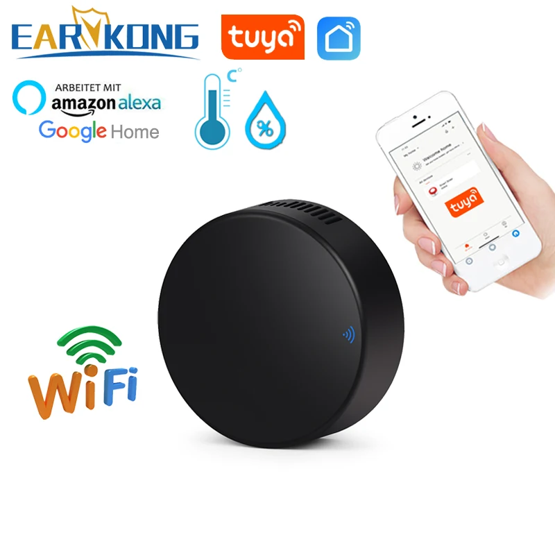 Инфракрасный пульт дистанционного управления EARYKONG Tuya WiFi с датчиком температуры и влажности для кондиционера умный дом поддержка Alexa Google Home
Инфракрасный пульт дистанционного управления EARYKONG Tuya WiFi с датчиком температуры и влажности для кондиционера умный дом поддержка Alexa Google Home