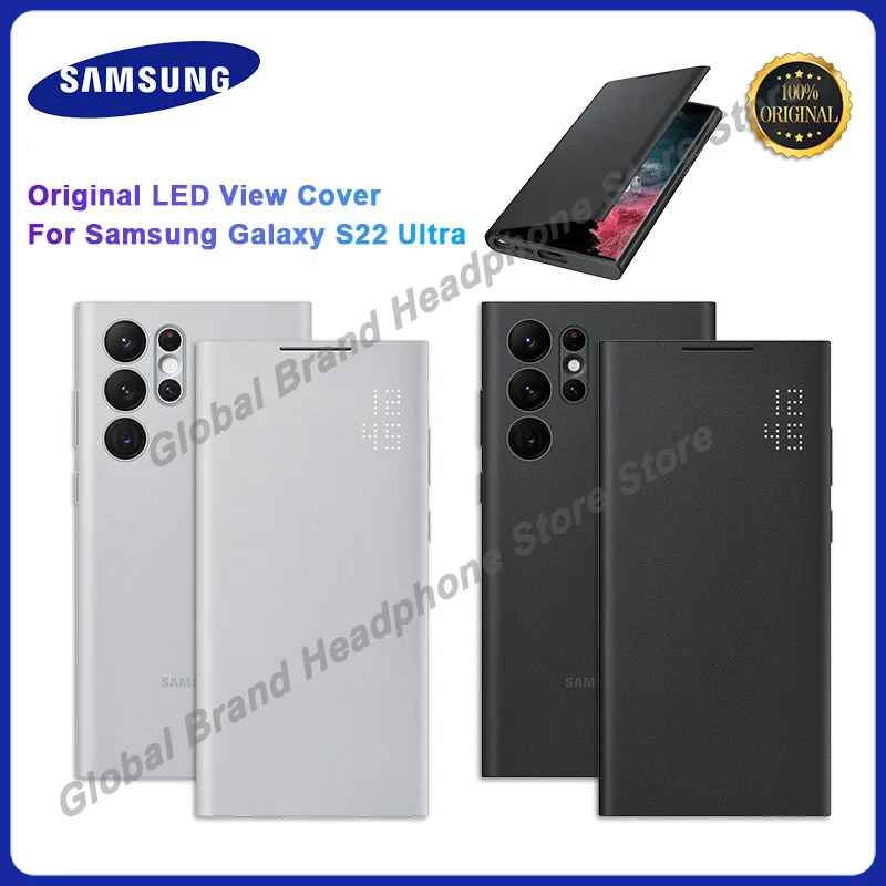 Original Samsung Galaxy S22 Ultra LED View Cover Wallet Flip Case Auto Sleep Leather Cover for Galaxy S22 Ultra SM-S908B/DS
Original Samsung Galaxy S22 Ultra LED View Cover Wallet Flip Case Auto Sleep Leather Cover for Galaxy S22 Ultra SM-S908B/DS