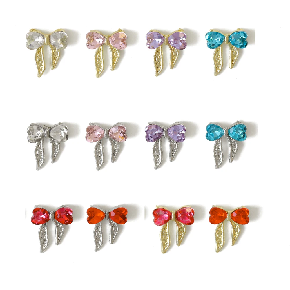 10Pcs Love Zircon Bow Nail Art Charms 3D Alloy Gold Silver Shiny Heart Crystal Ribbon Nail Decoration DIY Manicure Accessories
10Pcs Love Zircon Bow Nail Art Charms 3D Alloy Gold Silver Shiny Heart Crystal Ribbon Nail Decoration DIY Manicure Accessories