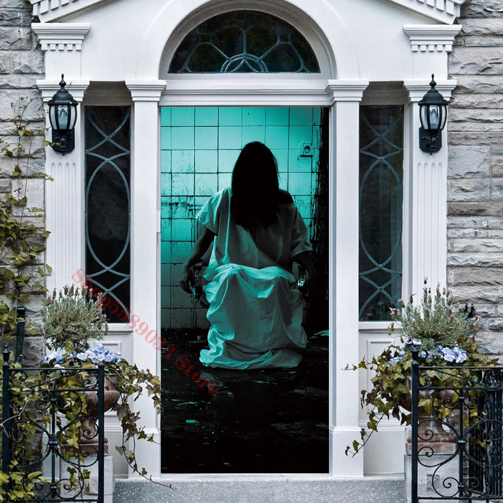 Head With Dishevelled Hair Girl Halloween Door Stickers 3D Horror Cabin Printed Wall Sticker Room Decor Self Adhesive Poster PVC
Head With Dishevelled Hair Girl Halloween Door Stickers 3D Horror Cabin Printed Wall Sticker Room Decor Self Adhesive Poster PVC