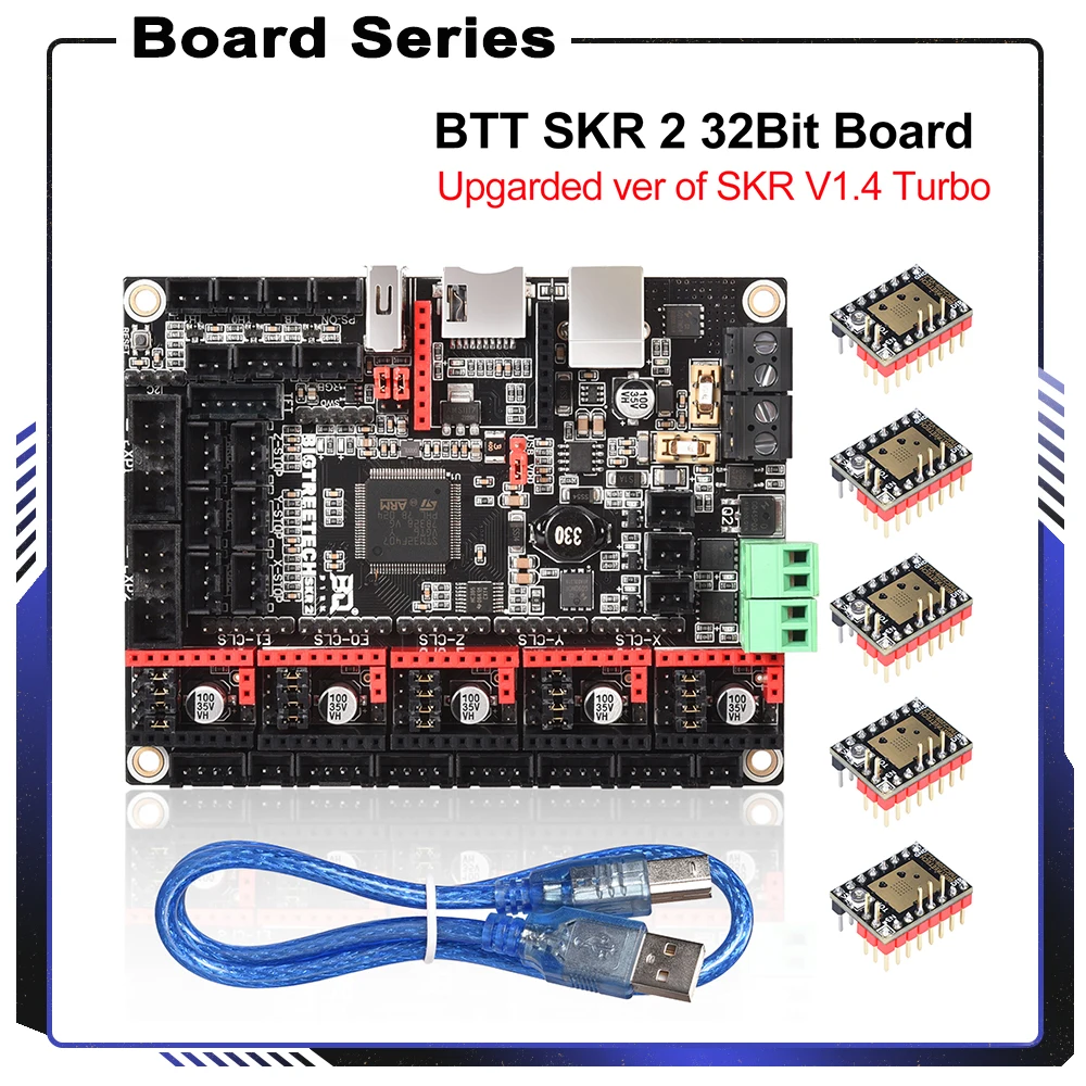 Обновленная материнская плата BIGTREETECH SKR 2 BTT SKR V1.4 Turbo, запчасти для 3D принтера SKR V1.3 MKS GEN TMC2209 TMC2208 Ender 3 V2 Ender 5
Обновленная материнская плата BIGTREETECH SKR 2 BTT SKR V1.4 Turbo, запчасти для 3D принтера SKR V1.3 MKS GEN TMC2209 TMC2208 Ender 3 V2 Ender 5