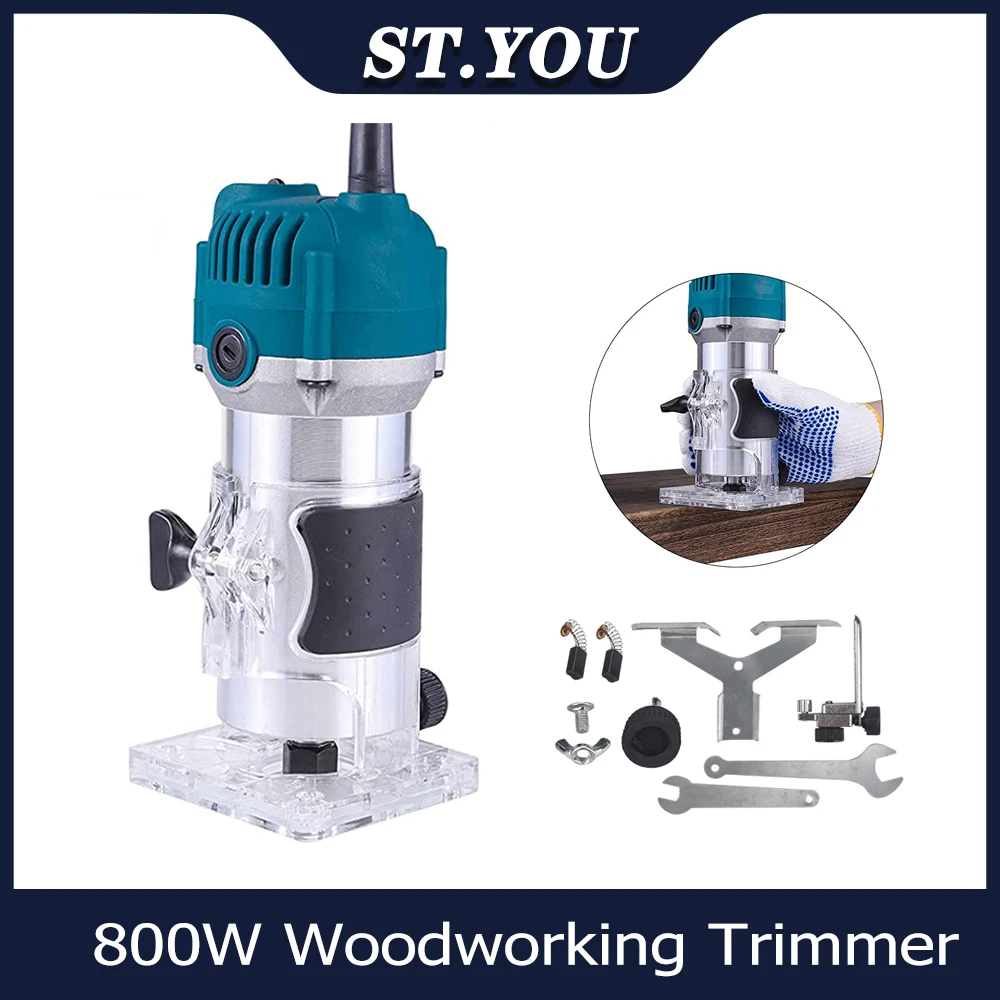 Wood Router 800W Woodworking Electric Trimmer 220V 30000rpm DIY Carving Wood Milling Engraving Slotting Trimming Machine
Wood Router 800W Woodworking Electric Trimmer 220V 30000rpm DIY Carving Wood Milling Engraving Slotting Trimming Machine