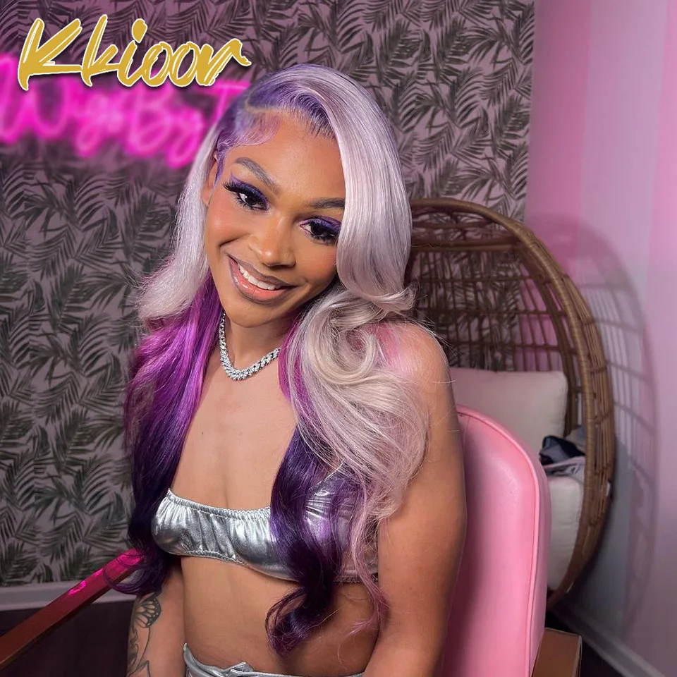 Highlight Human Hair Lace Frontal Wigs Ready To Go Purple Wig For Women 13x4 HD Lace Human Hair Wig For Party &Halloween On Sale
Highlight Human Hair Lace Frontal Wigs Ready To Go Purple Wig For Women 13x4 HD Lace Human Hair Wig For Party &Halloween On Sale