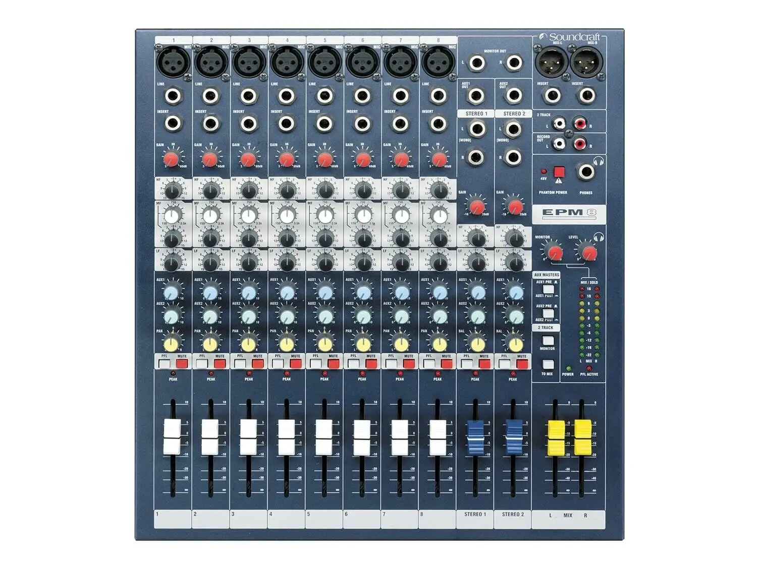 2023 Drop Shipping Soundcraft EPM8 8 Mono+2 Stereo Channel 2 Bus Recording/Live Mixer Console EPM 8 
2023 Drop Shipping Soundcraft EPM8 8 Mono+2 Stereo Channel 2 Bus Recording/Live Mixer Console EPM 8