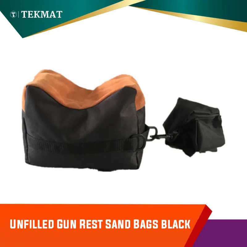 

Tekmat Unfilled Front And Rear Shooter's Gun Rest Sand Bags Shooting Bench Steady Hunt Outdoor Black