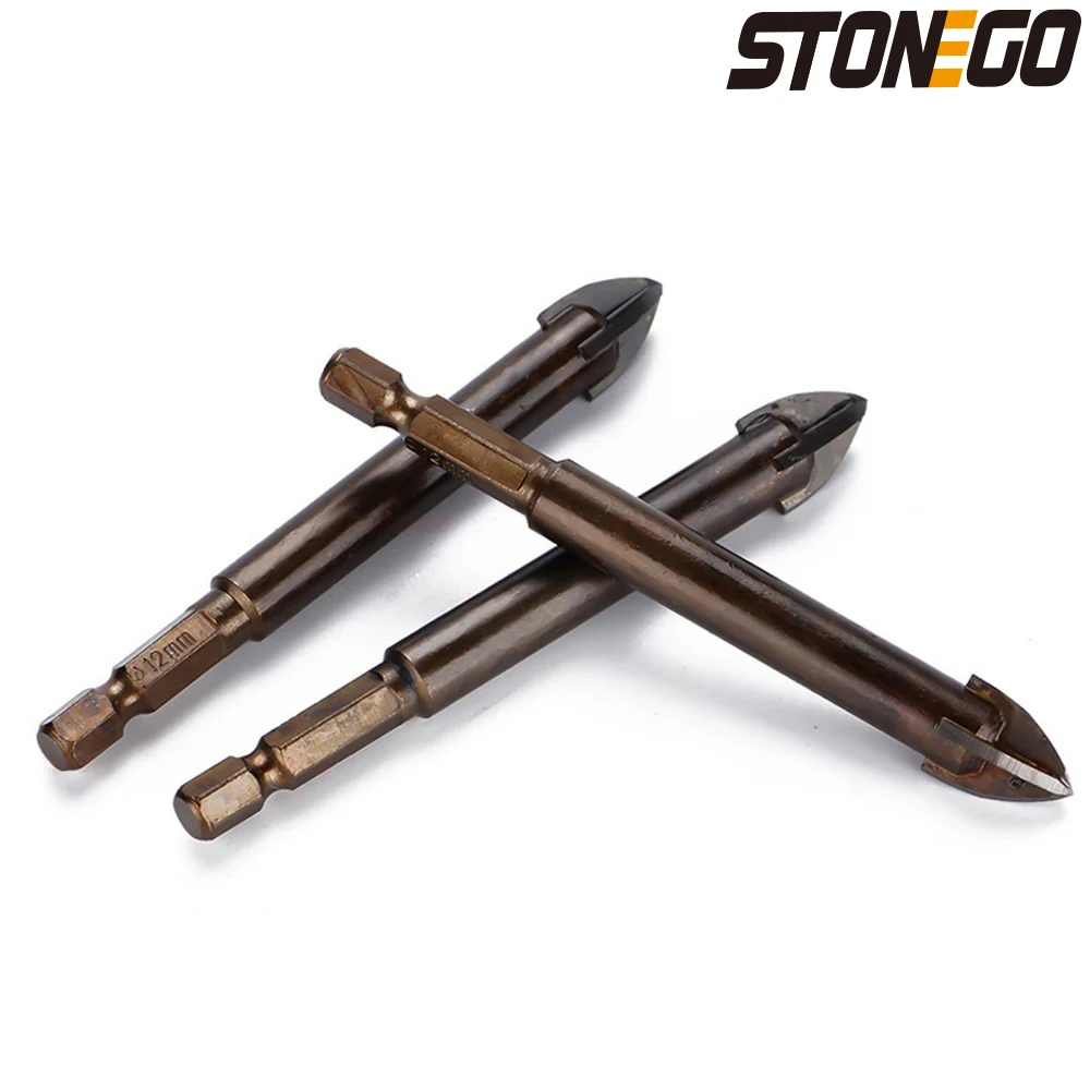 STONEGO 1PC Cross Hex Tile Drill Bits Carbide Glass Ceramic Concrete Hole Opener Hard Alloy Drill Bits 3/4/5/6/8/10/12mm
STONEGO 1PC Cross Hex Tile Drill Bits Carbide Glass Ceramic Concrete Hole Opener Hard Alloy Drill Bits 3/4/5/6/8/10/12mm