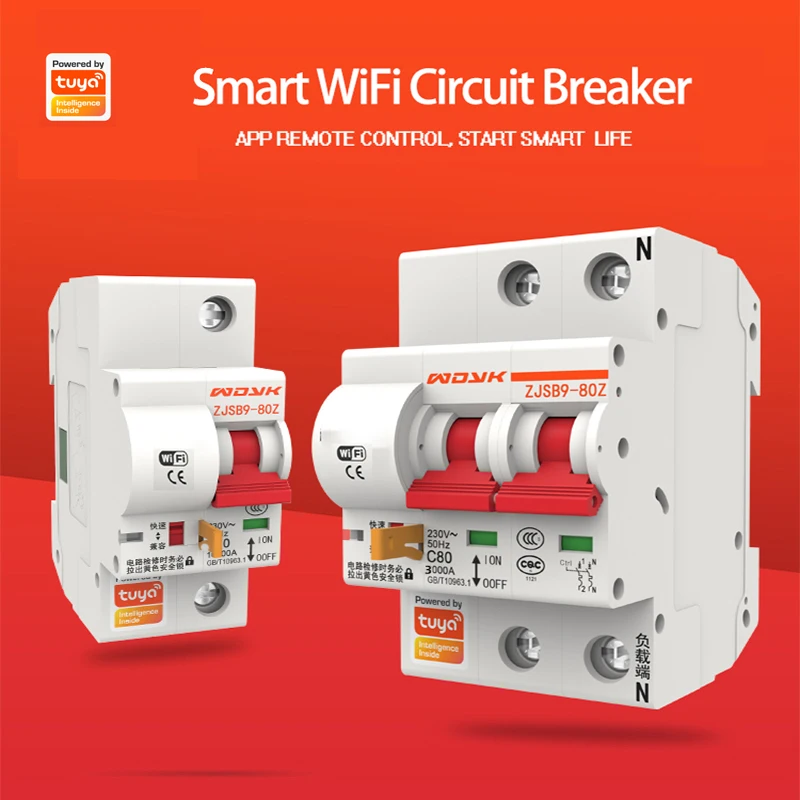 Tuya Zigbee Smart Remote Control WiFi 1P 220V MCB Price Miniature Air Electrical Circuit Breaker
Tuya Zigbee Smart Remote Control WiFi 1P 220V MCB Price Miniature Air Electrical Circuit Breaker