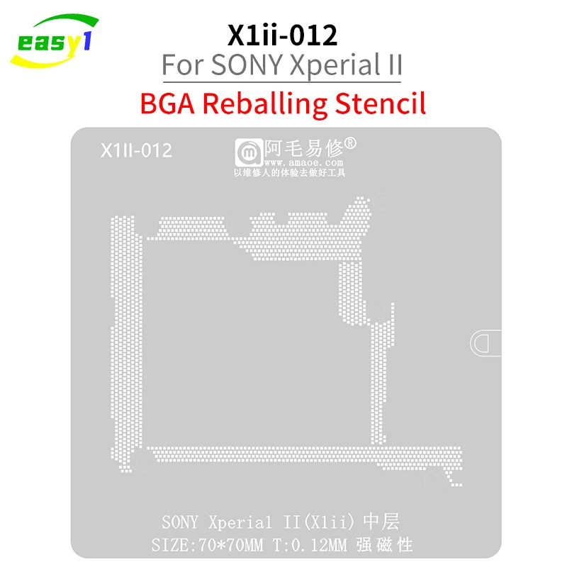 Высококачественный трафарет для реболлинга BGA xi11для SONY Xperial II средней стальной сетки
Высококачественный трафарет для реболлинга BGA xi11для SONY Xperial II средней стальной сетки