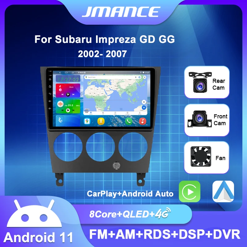 Автомагнитола JMANCE для Subaru Impreza GD GG 2002-2007, мультимедийный видеоплеер с GPS-навигацией, автомагнитола на Android, 2 Din, DVD
Автомагнитола JMANCE для Subaru Impreza GD GG 2002-2007, мультимедийный видеоплеер с GPS-навигацией, автомагнитола на Android, 2 Din, DVD