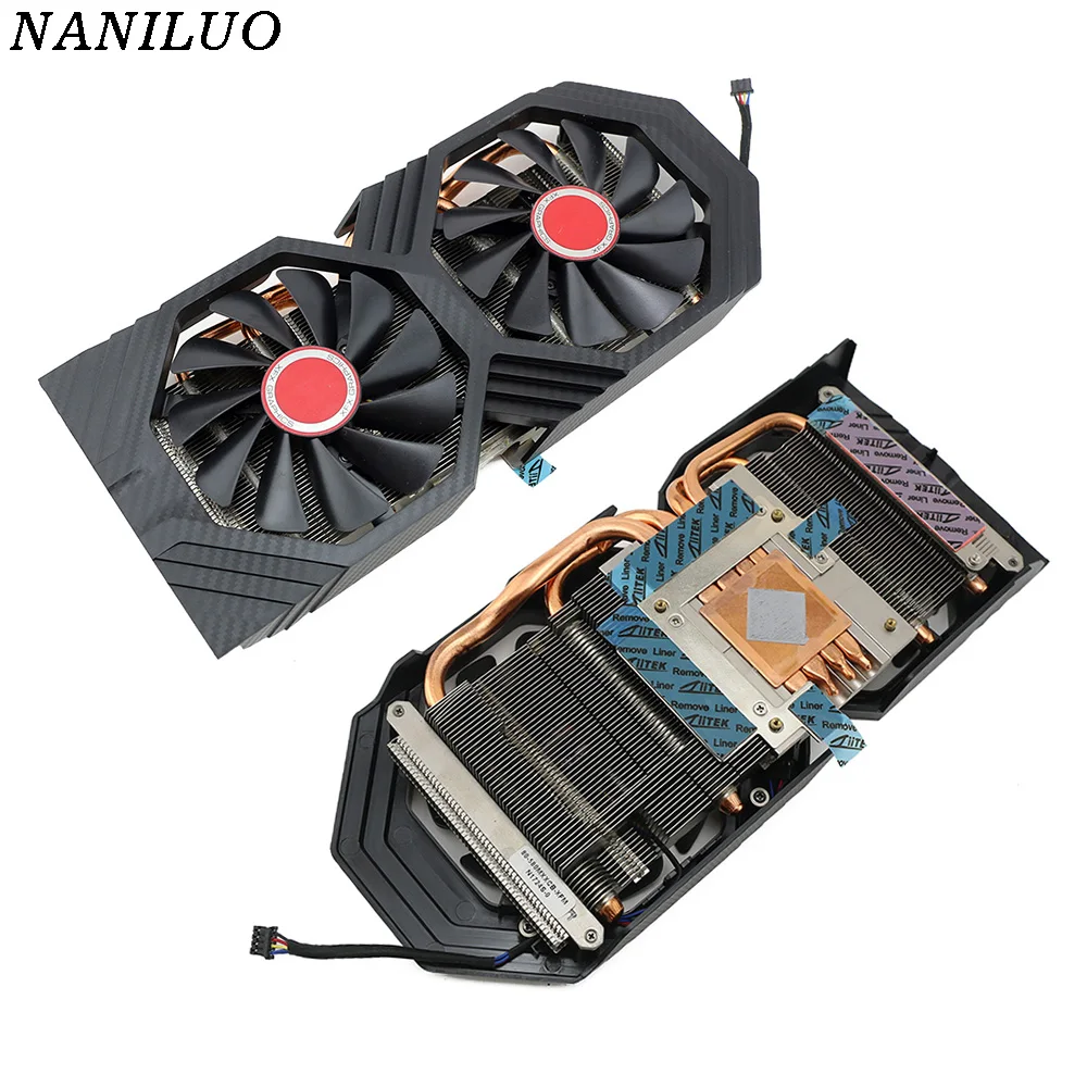 

FDC10U12S9-C RX580 RX590 GPU Fan For XFX Radeon RX 590 580 Graphics Card Cooling radiator