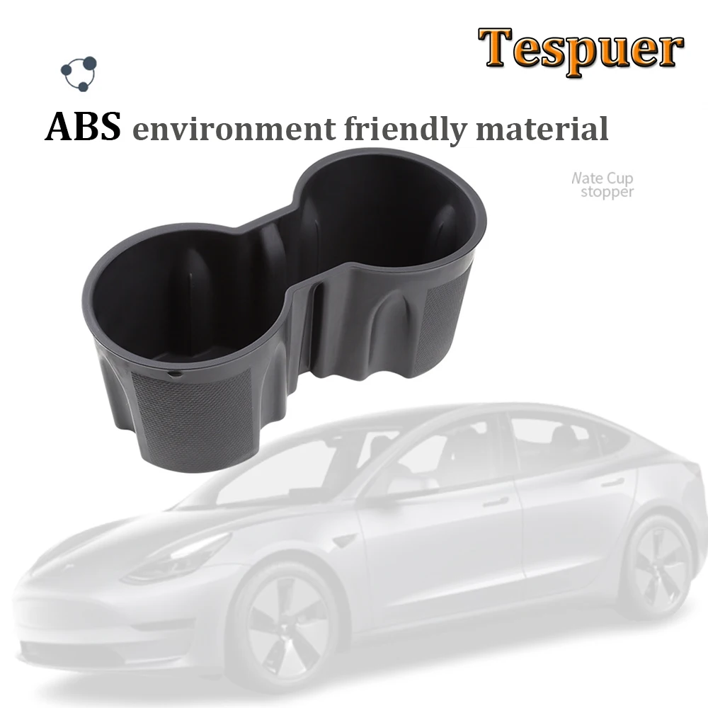

2021-2022 Model3/Y TPE Cup Holder Insert Waterproof Center Console Hole Non-slip ABS Cups Stopper Tesla Accessories Model 3