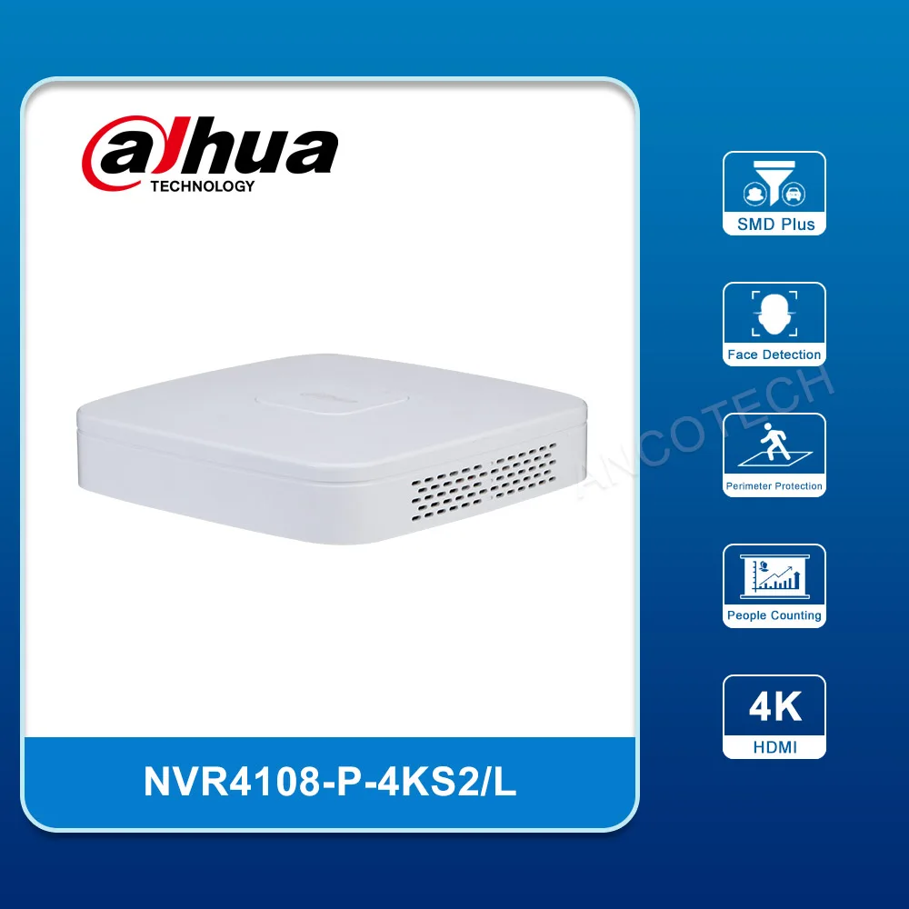 Dahua 8 Channel Smart 1U 1HDD 4PoE Network Video Recorder DHI-NVR4108-P-4KS2/L H.265 Auto Switch VGA/HDMI Security NVR
Dahua 8 Channel Smart 1U 1HDD 4PoE Network Video Recorder DHI-NVR4108-P-4KS2/L H.265 Auto Switch VGA/HDMI Security NVR