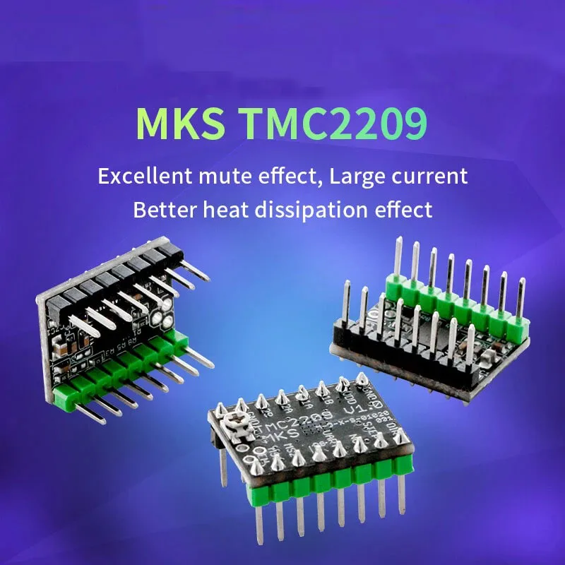 Makerbase TMC2209 stepper motor driver Step stick engine stepping driver uart mode 3d printer parts for SGen_L Gen_L Robin Nano
Makerbase TMC2209 stepper motor driver Step stick engine stepping driver uart mode 3d printer parts for SGen_L Gen_L Robin Nano