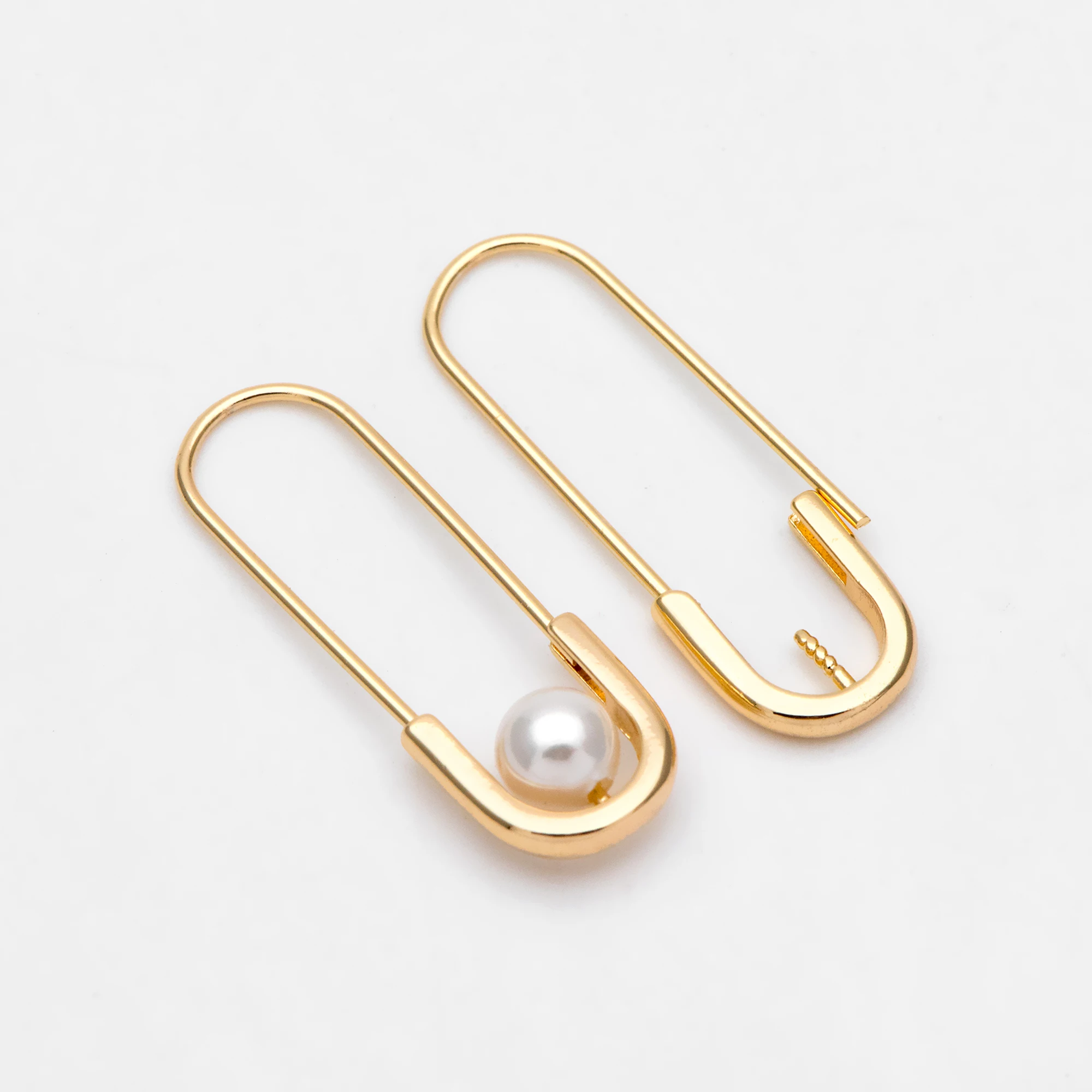 10pcs Gold Safety Pin Earrings, Minimalist Pearl Peg Hoop Earring Mounts,Half Drilled Pearl Post Earring Settings (GB-3235)
10pcs Gold Safety Pin Earrings, Minimalist Pearl Peg Hoop Earring Mounts,Half Drilled Pearl Post Earring Settings (GB-3235)