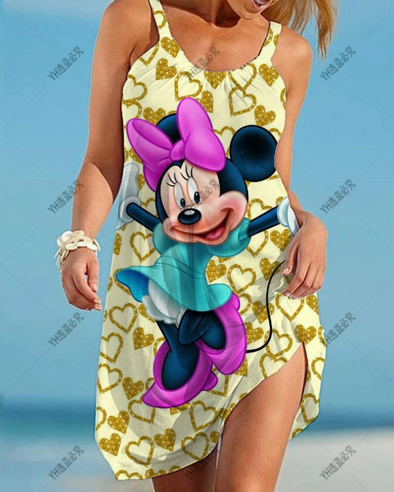 Disney Minnie Mouse Cartoon 3D Printing Bohemian Dress Fashion Sling Sleeveless Dress Summer Hem Loose Beach Skirt Elegant Dress
Disney Minnie Mouse Cartoon 3D Printing Bohemian Dress Fashion Sling Sleeveless Dress Summer Hem Loose Beach Skirt Elegant Dress