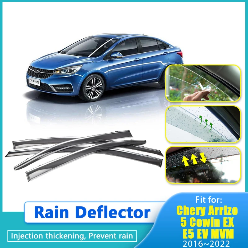 Rain Deflector For Chery Arrizo 5 Cowin EX E5 EV MVM 2016~2022 Car Windabweiser Window Visor Cover Guard Antirain Chuvento Sun
Rain Deflector For Chery Arrizo 5 Cowin EX E5 EV MVM 2016~2022 Car Windabweiser Window Visor Cover Guard Antirain Chuvento Sun