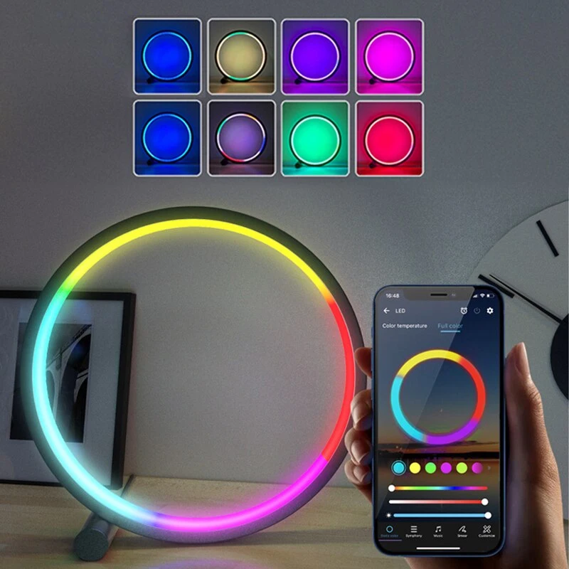 Smart LED Modern RGB Desktop Desk Lamp Light Bluetooth APP Control for Bedroom Bedside Home Decoration Atmosphere Night Light
Smart LED Modern RGB Desktop Desk Lamp Light Bluetooth APP Control for Bedroom Bedside Home Decoration Atmosphere Night Light