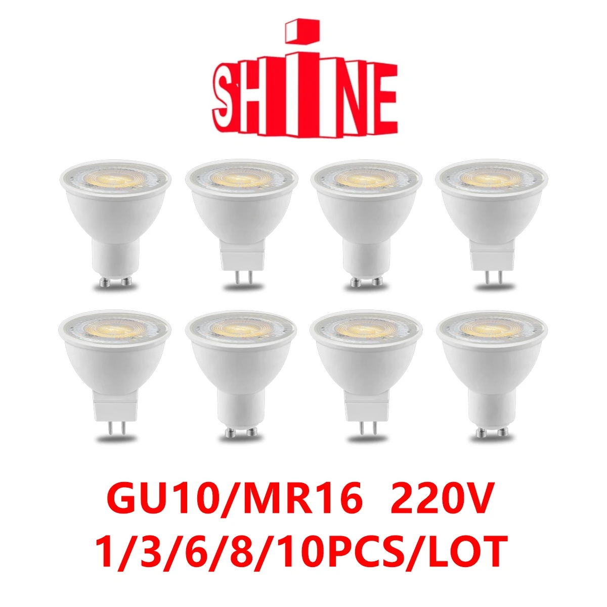 

1-10PCS Led Spotlight GU10 3W 5W 6W 7W 8W Lighting Bulb 220V Indoor Lighting 3000K 4000K 6000K Bombillas