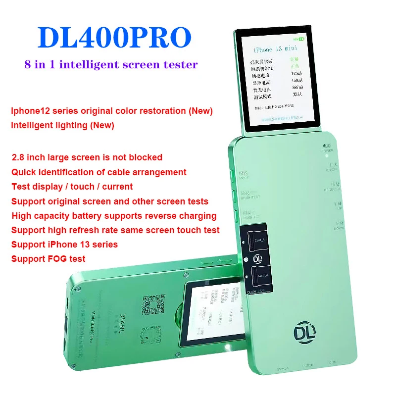 DL400 Pro LCD Display Touch Screen Tester For iPhone 13/13 mini 12Pro max 11 XS 8 7 6S For Huawei/Samsung Phone Testing
DL400 Pro LCD Display Touch Screen Tester For iPhone 13/13 mini 12Pro max 11 XS 8 7 6S For Huawei/Samsung Phone Testing