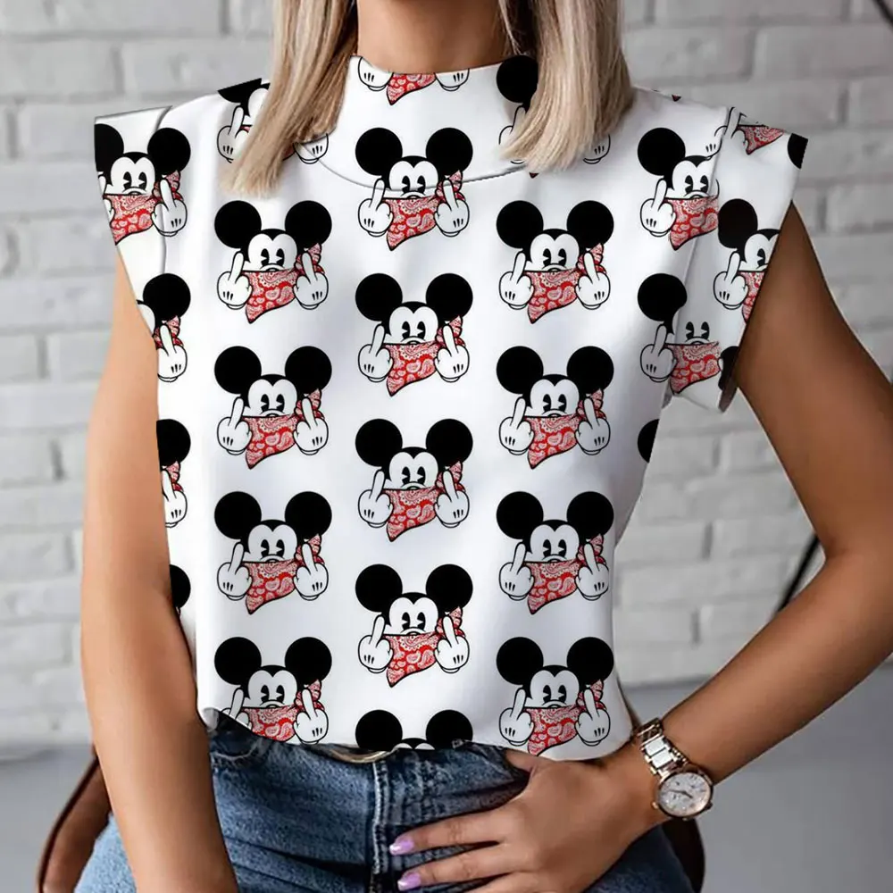 Sexy Vest Tops Summer Half High Collar Women's Suspenders Disney Flower Sleeveless Slim Tops Women's Sleeveless T-Shirts
Sexy Vest Tops Summer Half High Collar Women's Suspenders Disney Flower Sleeveless Slim Tops Women's Sleeveless T-Shirts