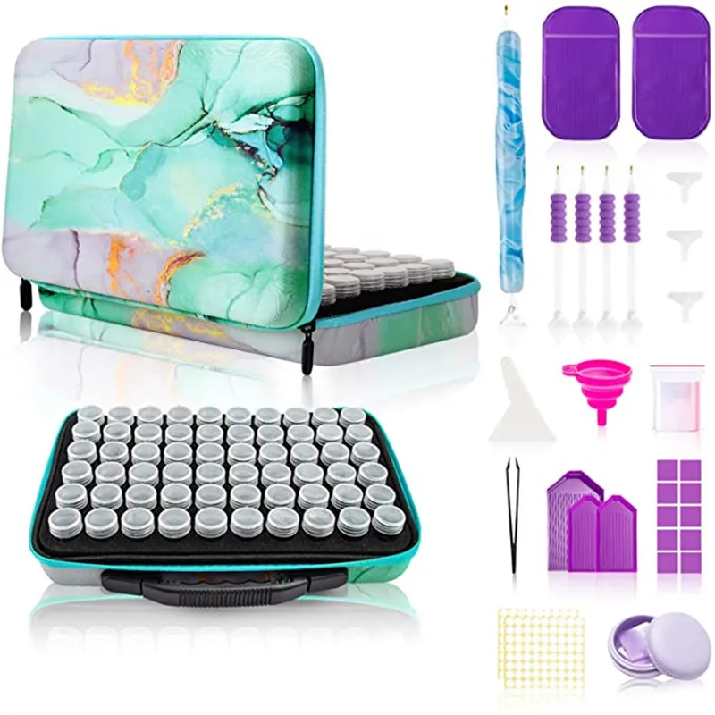 LVKAYCE 60 Slot Diamond Painting Storage Container with Storage Box for Diamond Art Craft Jewelry Beads Rhinestone Organizer
LVKAYCE 60 Slot Diamond Painting Storage Container with Storage Box for Diamond Art Craft Jewelry Beads Rhinestone Organizer