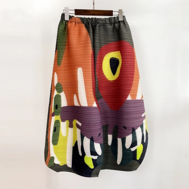 Miyake Pleated Wide Leg Pants Woman Multicolor Print Elastic High Waist Loose Plus Size 2022 New Autumn Women Clothing
Miyake Pleated Wide Leg Pants Woman Multicolor Print Elastic High Waist Loose Plus Size 2022 New Autumn Women Clothing