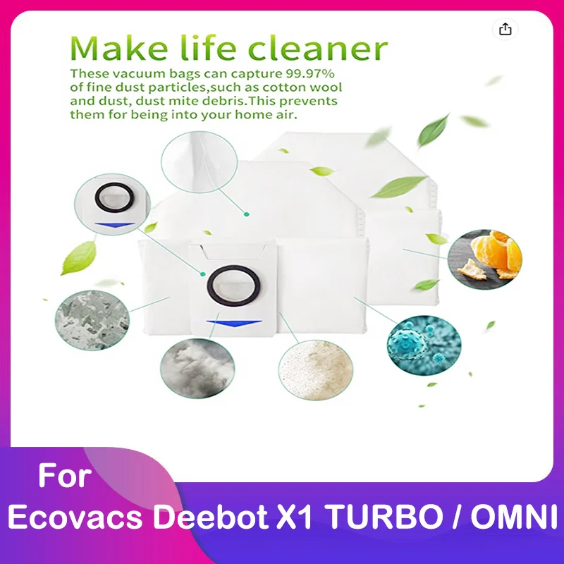 For Ecovacs Deebot X1 Turbo Omni Turbo Robot Vacuum Cleaner Replacement Dust Bag Accessories Parts Spare Kit
For Ecovacs Deebot X1 Turbo Omni Turbo Robot Vacuum Cleaner Replacement Dust Bag Accessories Parts Spare Kit