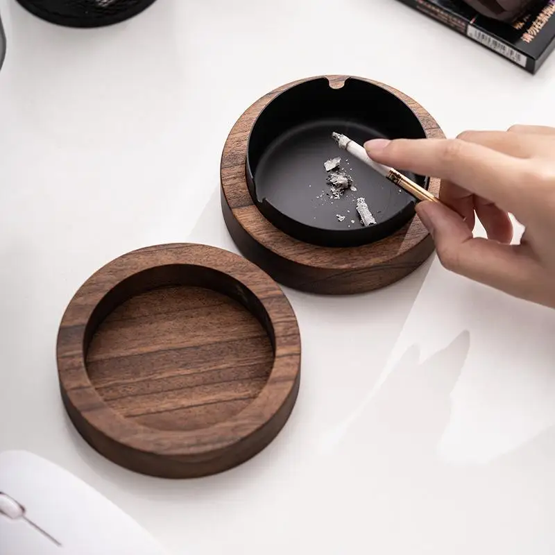 Walnut Wood Cigarette Ashtray With Lid for Home Office Indoor Outdoor Metal Stainless Steel Ash Tray Windproof Easy Clean
Walnut Wood Cigarette Ashtray With Lid for Home Office Indoor Outdoor Metal Stainless Steel Ash Tray Windproof Easy Clean