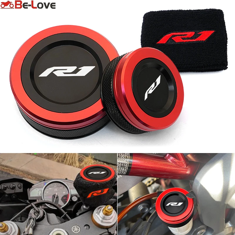 For YAMAHA YZFR1 YZF-R1 YZF R1 2010-2020 2021 2022 Motorcycle CNC Rear & Front Brake Fluid Reservoir Cap Cylinder Cover Sock
For YAMAHA YZFR1 YZF-R1 YZF R1 2010-2020 2021 2022 Motorcycle CNC Rear & Front Brake Fluid Reservoir Cap Cylinder Cover Sock