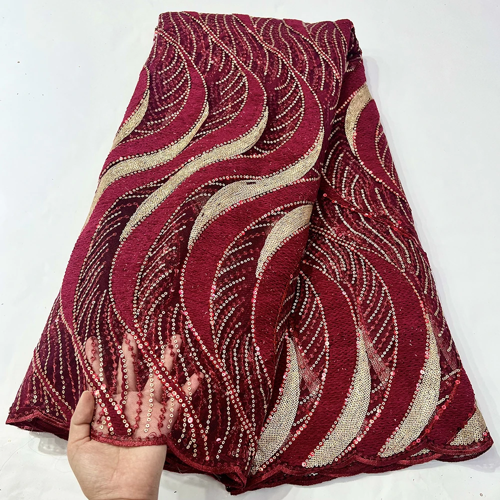 Sinya Latest Embroidery African Lace Fabric 5 Yards High Quality Nigerian Women Wedding Asoebi French Tulle Lace Material
Sinya Latest Embroidery African Lace Fabric 5 Yards High Quality Nigerian Women Wedding Asoebi French Tulle Lace Material