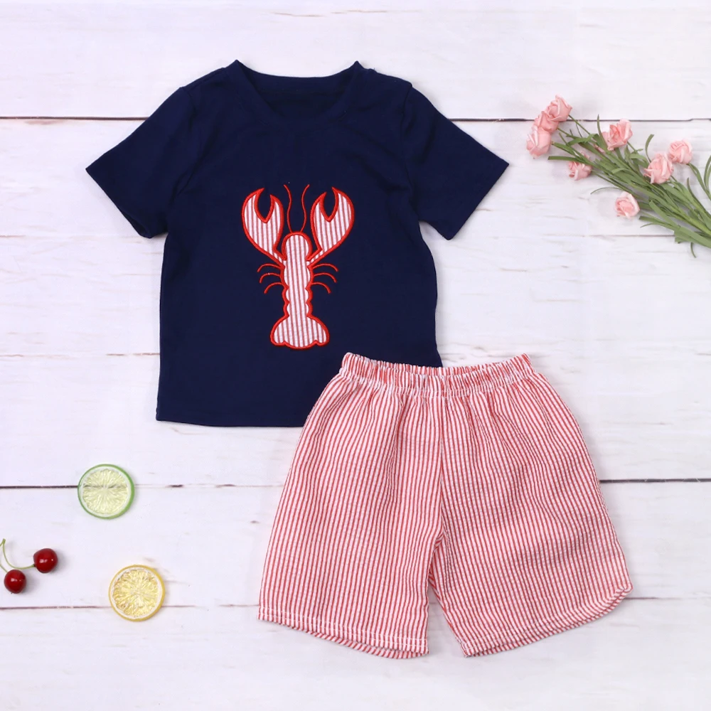 Baby Boy 1-8T Outfits Red Clothes Set Crab Embroidery 2pcs Bodysuit Sleeve Clothing Bluey Seersucker T-shirt Toddler Shorts
Baby Boy 1-8T Outfits Red Clothes Set Crab Embroidery 2pcs Bodysuit Sleeve Clothing Bluey Seersucker T-shirt Toddler Shorts