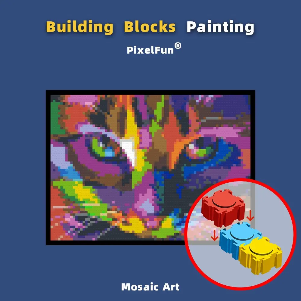 PixelFun P10019 4800 pcs 56x41cm 22x16 inch Building Blocks Cat Pixel Mosaic Bricks Photo Custom Painting Art Diy Toys Gifts
PixelFun P10019 4800 pcs 56x41cm 22x16 inch Building Blocks Cat Pixel Mosaic Bricks Photo Custom Painting Art Diy Toys Gifts