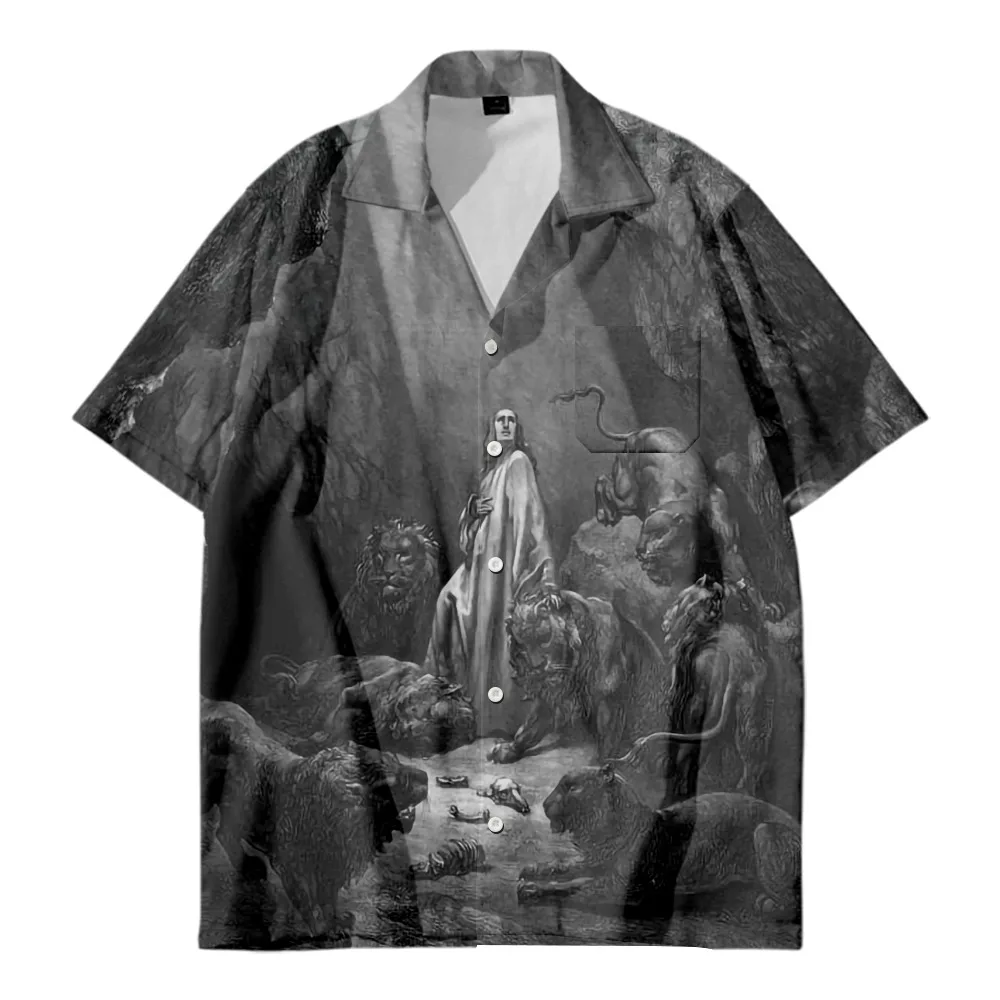 2022 Daniel Retro Print Shirt in Lions Den, Summer Fashion Casual American Hawaiian Beach Style, Men's Cuban Collar Shirt
2022 Daniel Retro Print Shirt in Lions Den, Summer Fashion Casual American Hawaiian Beach Style, Men's Cuban Collar Shirt