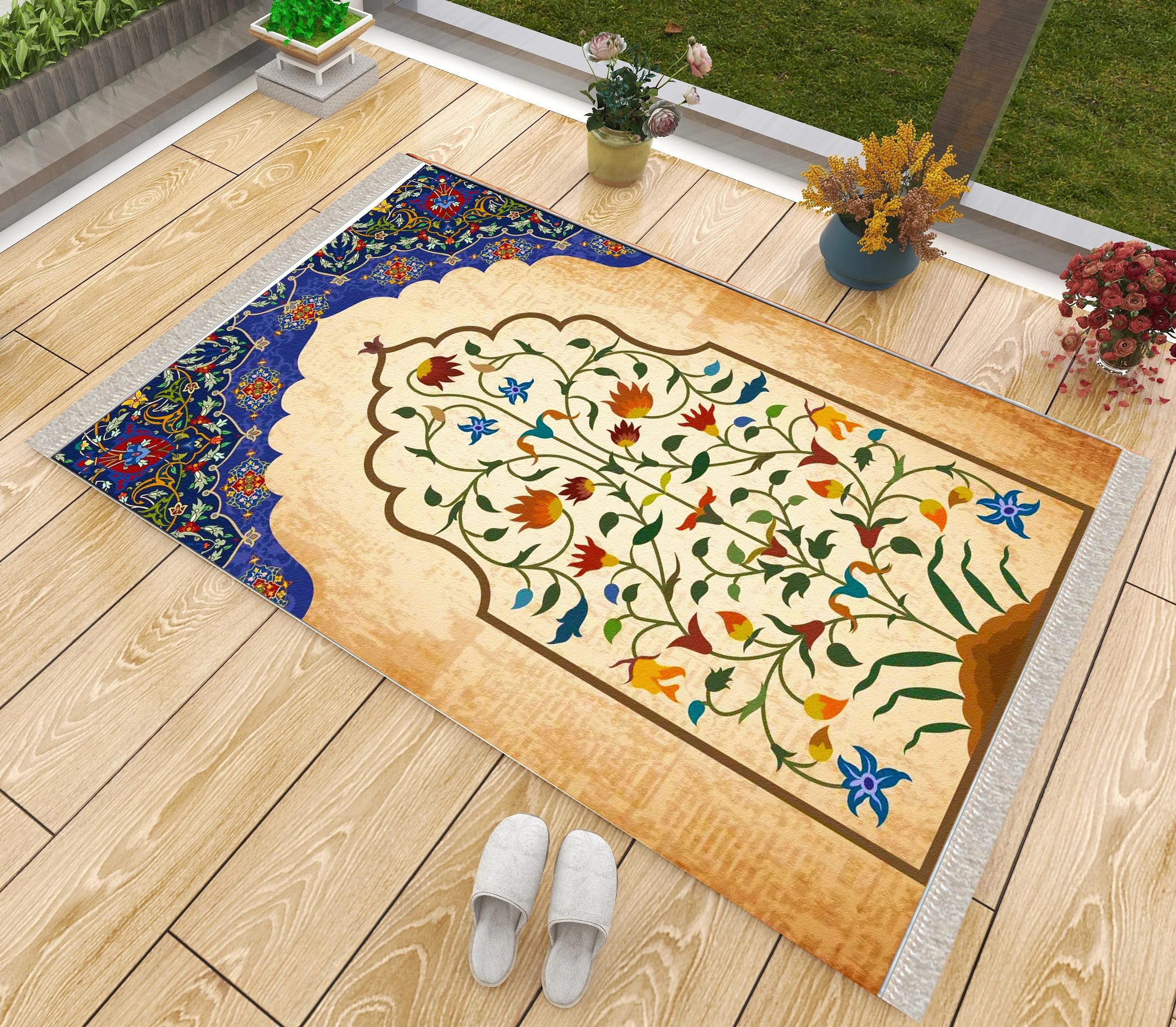Luxury Thick Prayer Rug Modern Colourful Flower Blue Muslim Eid Ramadan Soft Islamic Gift Janamaz Sejadah Mats Praying Carpet
Luxury Thick Prayer Rug Modern Colourful Flower Blue Muslim Eid Ramadan Soft Islamic Gift Janamaz Sejadah Mats Praying Carpet