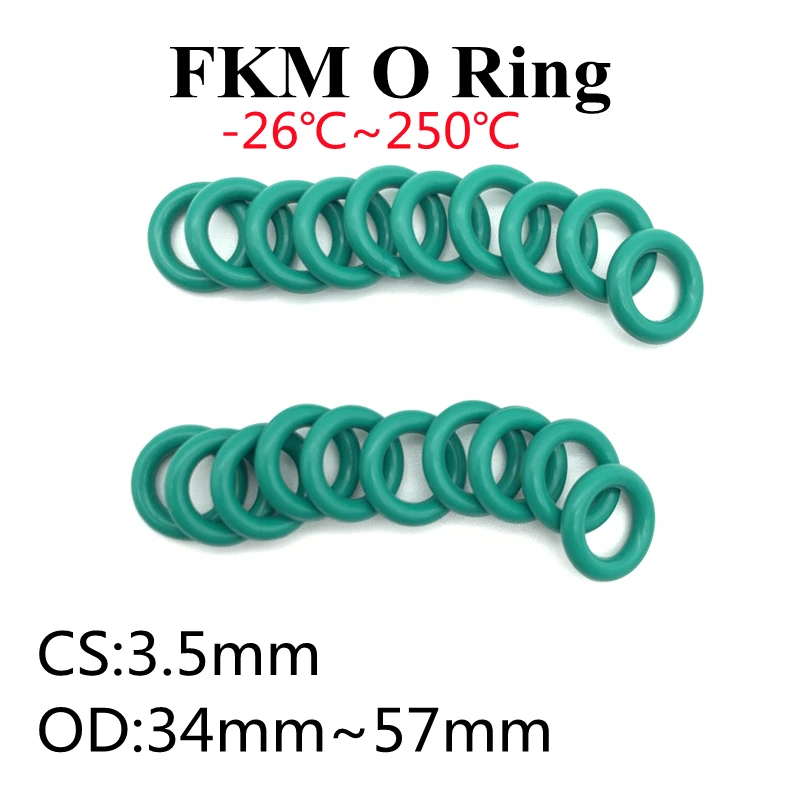 10pcs Green FKM Fluorine Rubber O Ring Thickness 3.5mm OD 34mm~57mm Seal Gasket Insulation Oil High Temperature Resistance Green
10pcs Green FKM Fluorine Rubber O Ring Thickness 3.5mm OD 34mm~57mm Seal Gasket Insulation Oil High Temperature Resistance Green