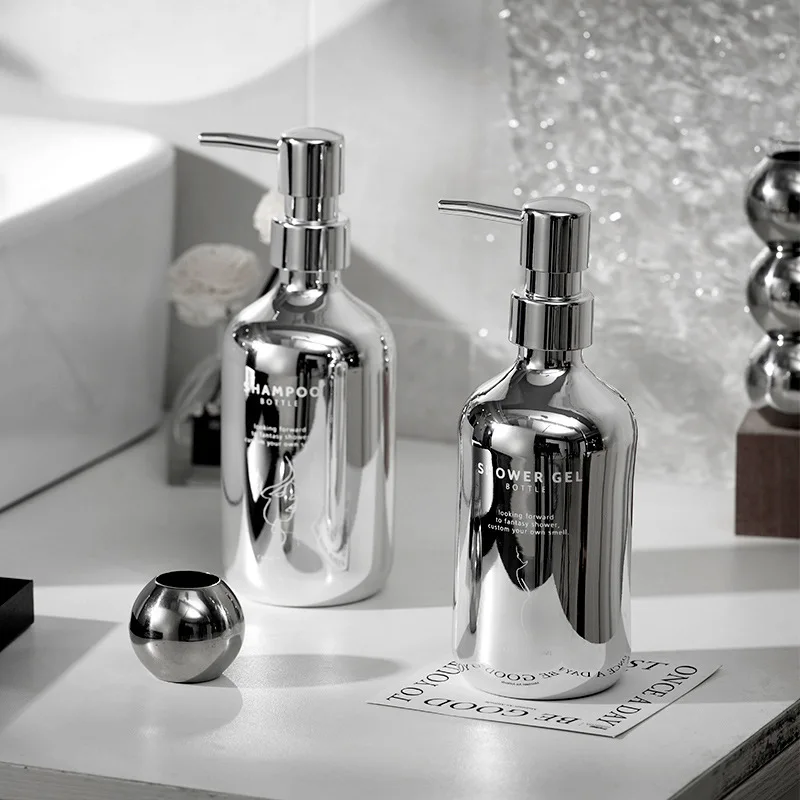 Hand Sanitizer Bottle Shampoo Shower Gel Light Luxury Wine Press Lotion Sub-Bottling Bathroom Electroplating Replacement Bottle
Hand Sanitizer Bottle Shampoo Shower Gel Light Luxury Wine Press Lotion Sub-Bottling Bathroom Electroplating Replacement Bottle
