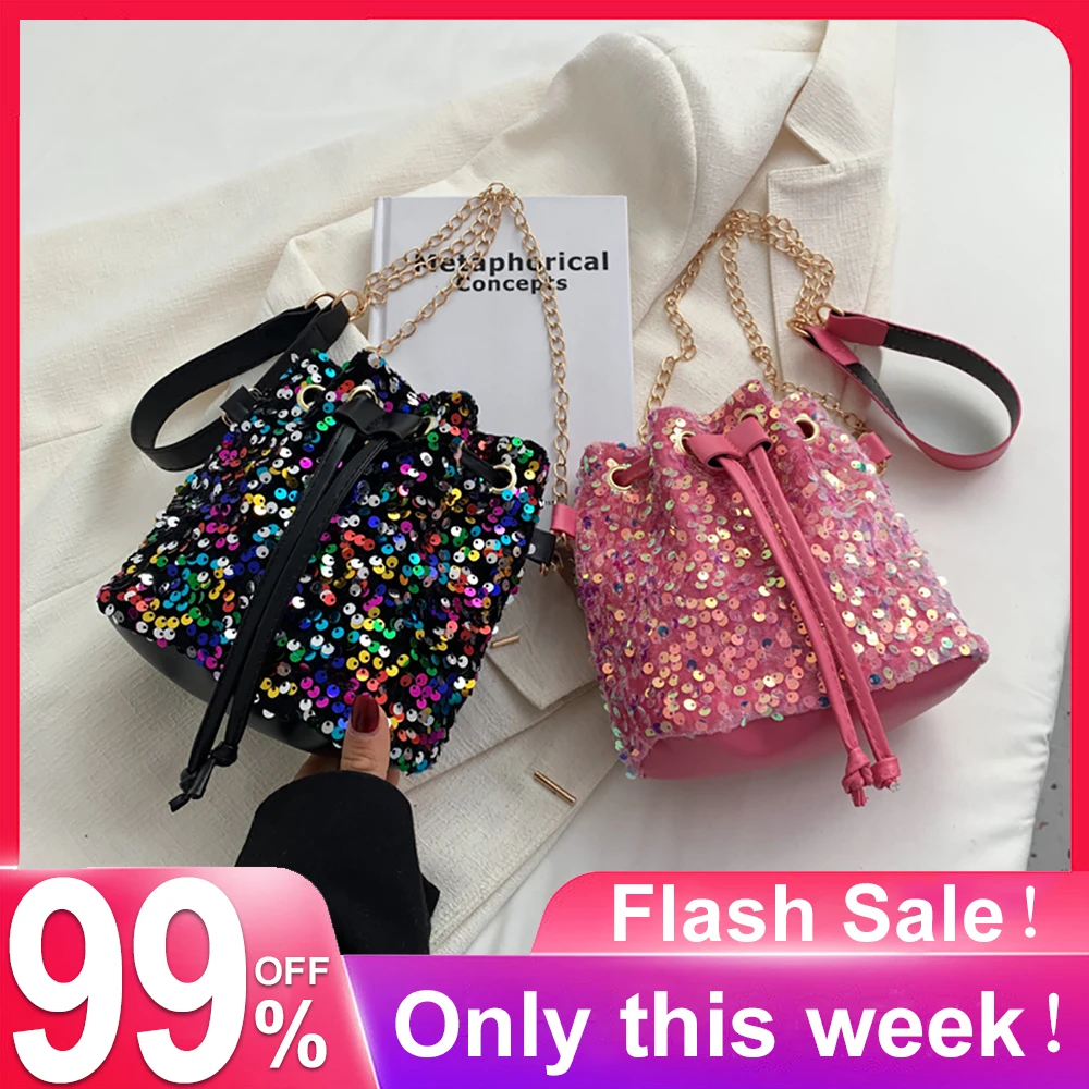 Women Fashion Shoulder Bag Pure Color Creative Drawstring Daily Crossbody Bags Ladies Mini Sequins Purse Supplies for Women
Women Fashion Shoulder Bag Pure Color Creative Drawstring Daily Crossbody Bags Ladies Mini Sequins Purse Supplies for Women