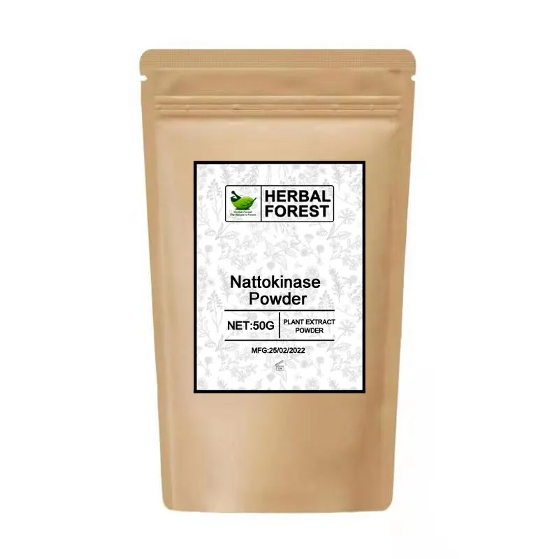 Pure Natural Organic Nattokinase Powder 99% Nattokinase 20000FU/g Enzymes Powder Anti-Oxidatio
Pure Natural Organic Nattokinase Powder 99% Nattokinase 20000FU/g Enzymes Powder Anti-Oxidatio