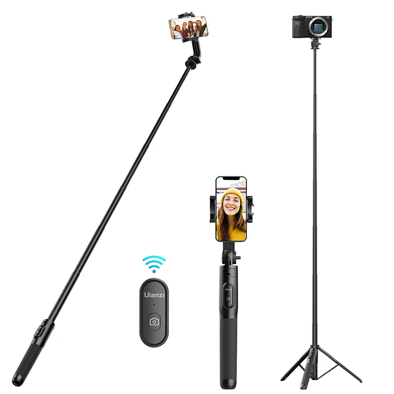 

Ulanzi SK-03 1.5m Bluetooth Wireless Selfie Stick Tripod Monopod for Smartphone GoPro Hero 11 10 9 8 7 insta360 X3 DSLR Camera