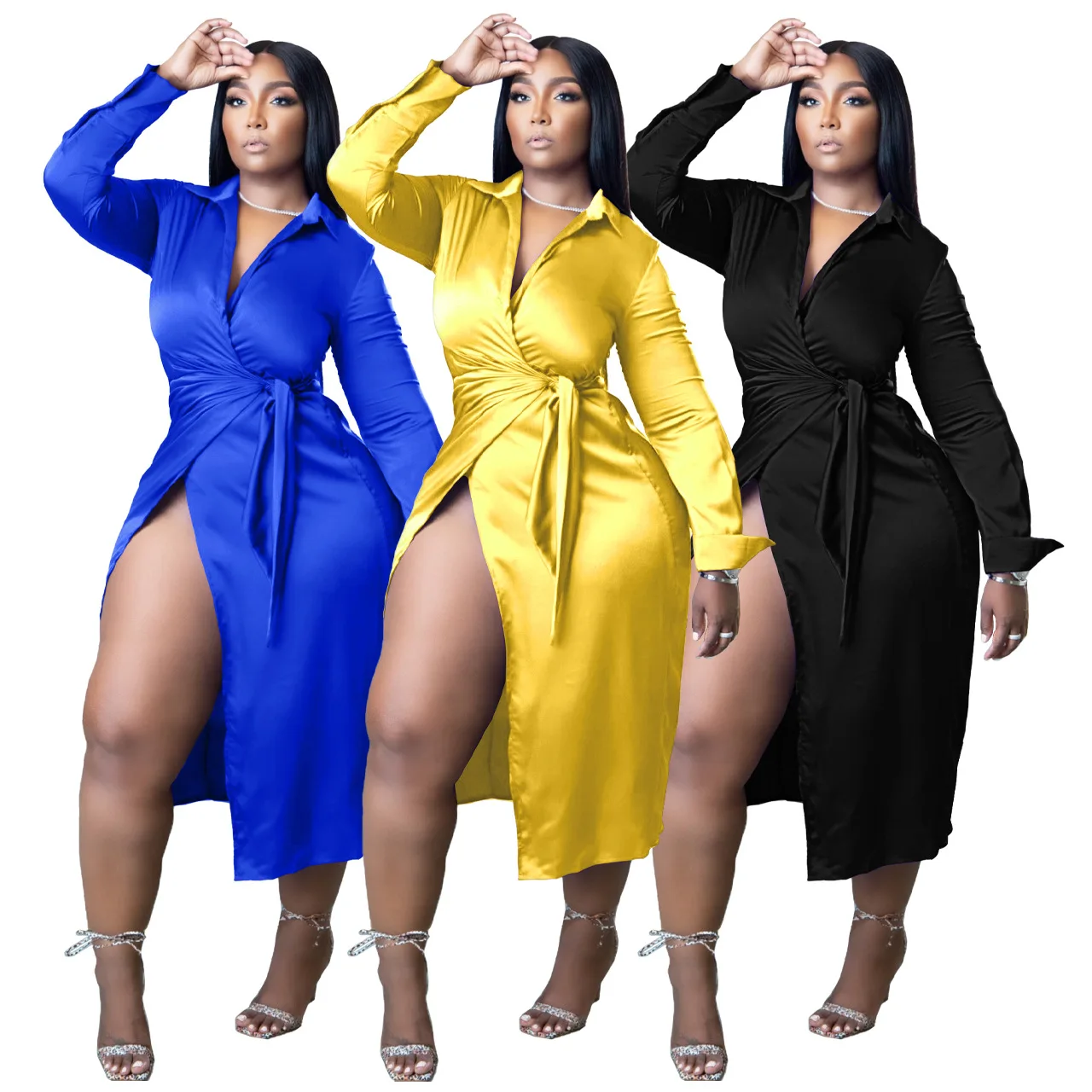 Женские вечерние платья с длинным рукавом, женское эластичное атласное сексуальное платье с поверхностью, Новое поступление 2023
Женские вечерние платья с длинным рукавом, женское эластичное атласное сексуальное платье с поверхностью, Новое поступление 2023