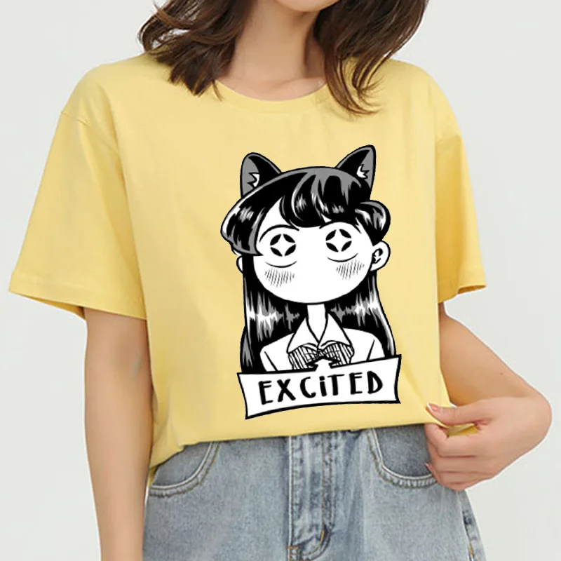 New summer women's Kawaii cartoon Miss Komi Print cotton top T-shirt komi san Girl cute style street casual loose short sleeves
New summer women's Kawaii cartoon Miss Komi Print cotton top T-shirt komi san Girl cute style street casual loose short sleeves
