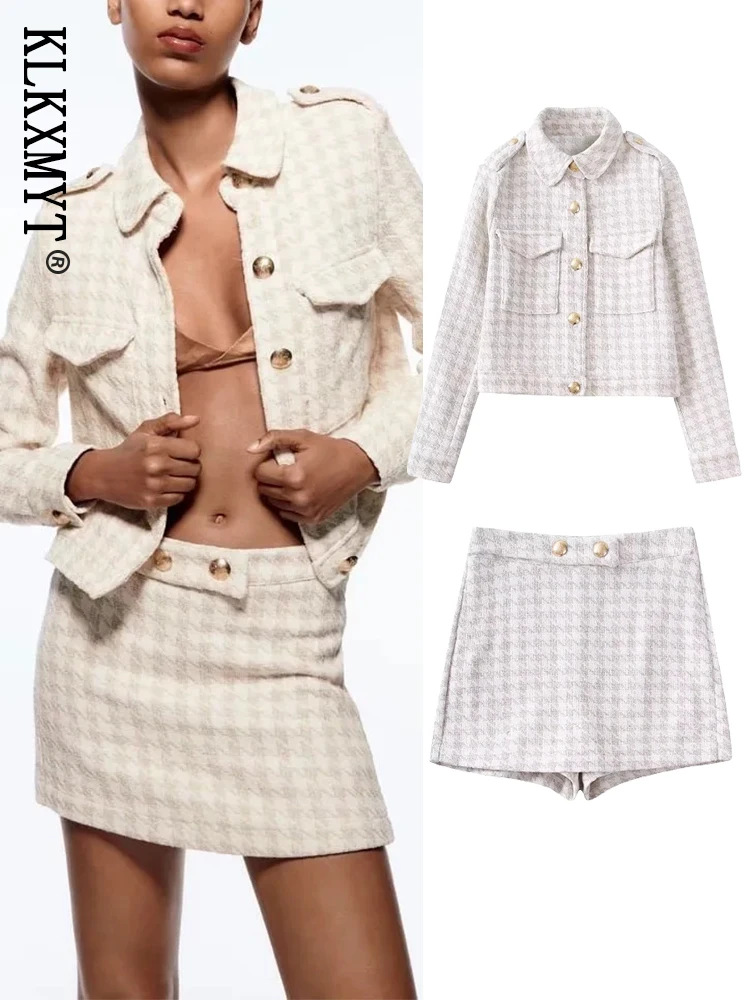 KLKXMYT TRAF Woman 2 Pieces Shorts Sets 2022 New Fashion Check Jacket+High Wasit Shorts Two Piece Set Vintage Women Suit
KLKXMYT TRAF Woman 2 Pieces Shorts Sets 2022 New Fashion Check Jacket+High Wasit Shorts Two Piece Set Vintage Women Suit