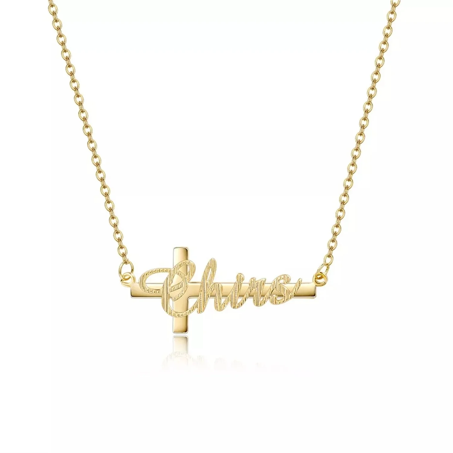 Custom Cross Gold Name Pendant Necklace Stainless Steel Letter Nameplate Classic Jewelry Women Men Vintage Chocker
Custom Cross Gold Name Pendant Necklace Stainless Steel Letter Nameplate Classic Jewelry Women Men Vintage Chocker