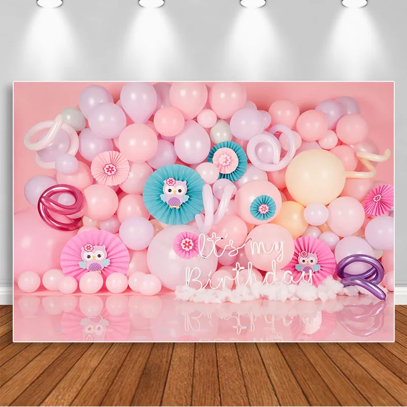 Girl's 1st Birthday Cake Smash Backdrop For Pink Balloons Decoration Photography Background Kids Portrait Photo Studio Props 
Girl's 1st Birthday Cake Smash Backdrop For Pink Balloons Decoration Photography Background Kids Portrait Photo Studio Props