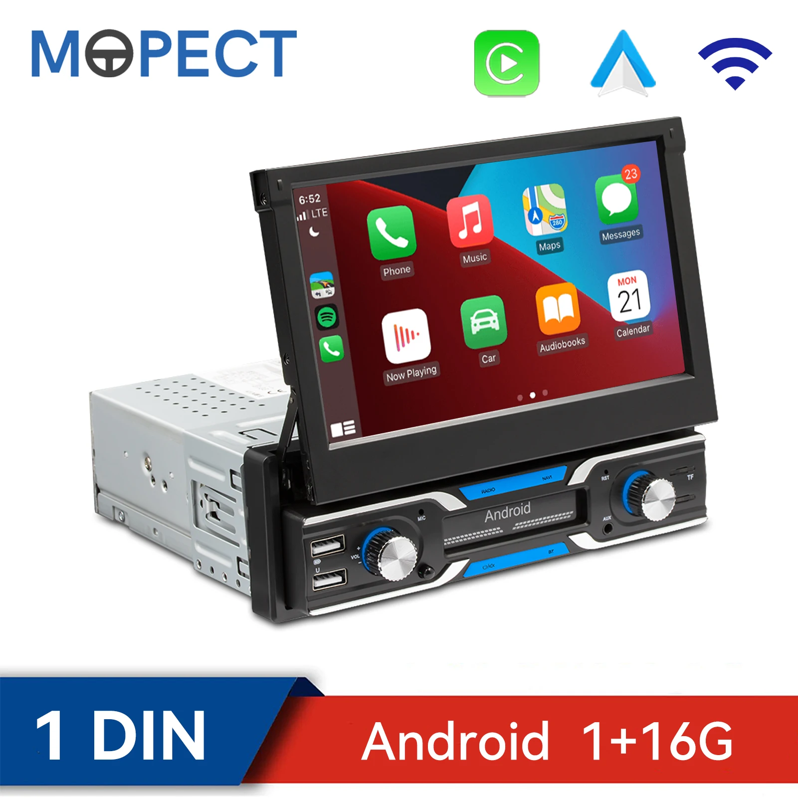 Мультимедийная магнитола MOPECT, стерео-система на Android, с выдвижным 7 дюймовым экраном, GPS, Wi-Fi, Типоразмер 1 Din
Мультимедийная магнитола MOPECT, стерео-система на Android, с выдвижным 7 дюймовым экраном, GPS, Wi-Fi, Типоразмер 1 Din