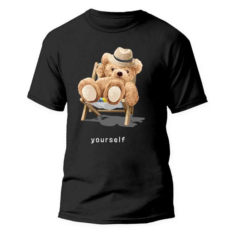 Men Tee Shirts Rocking Chair Little Bear Printed Summer Cotton Black Top Short Sleeve Tshirt Causal O-neck футболка оверсайз муж
Men Tee Shirts Rocking Chair Little Bear Printed Summer Cotton Black Top Short Sleeve Tshirt Causal O-neck футболка оверсайз муж