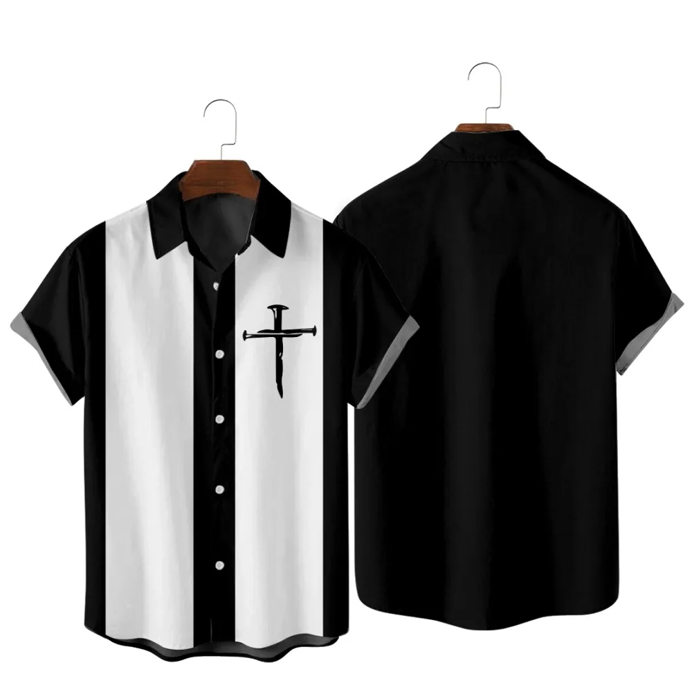 Easter crucifix graphic print shirt, Hawaiian fashion casual american street retro style, summer shirt for men and women
Easter crucifix graphic print shirt, Hawaiian fashion casual american street retro style, summer shirt for men and women