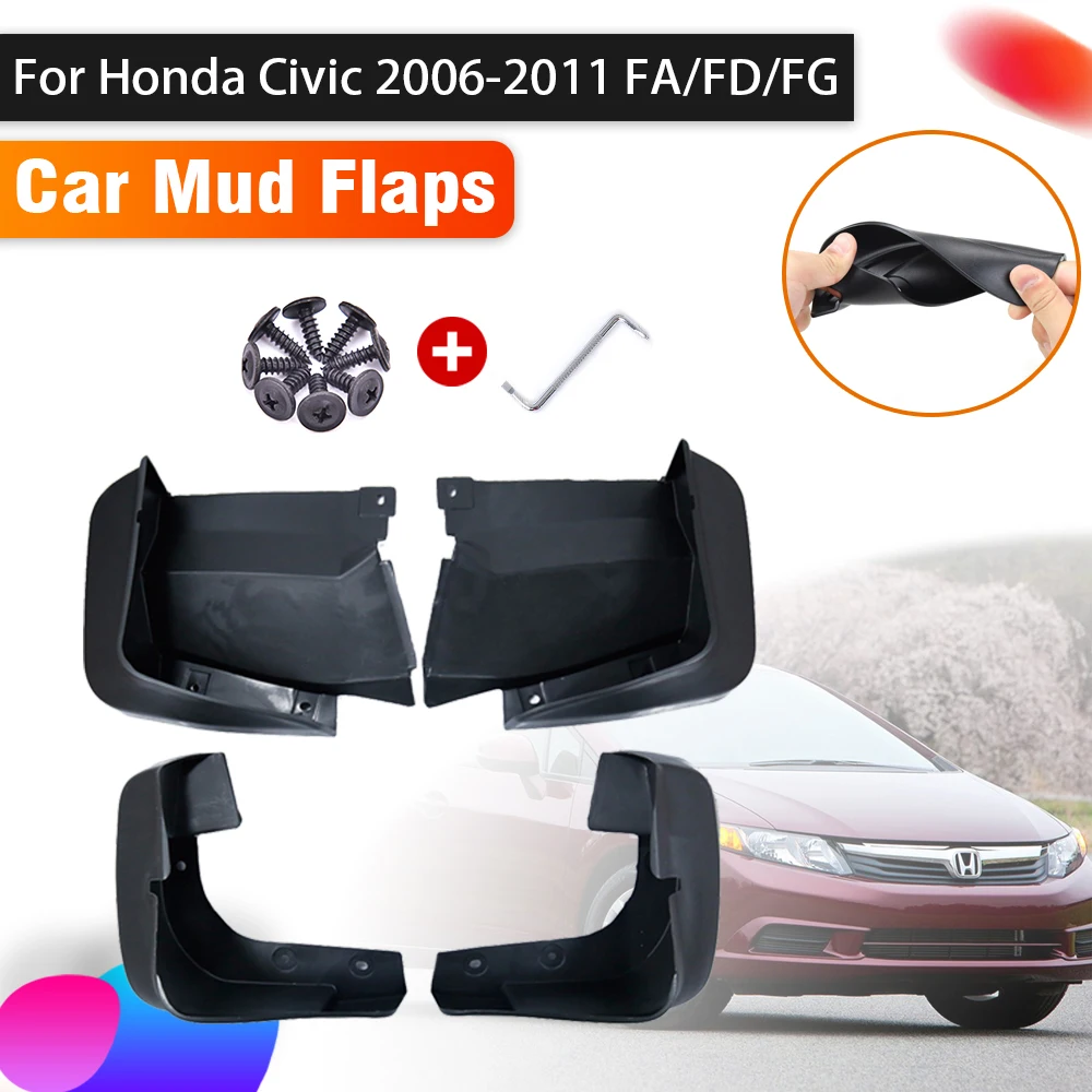 4x Anti-spla Mudguards For Honda Civic 2006 2007 2008 2009 2010 2011 Mud Flap Front Rear Flap Splash Mud Fenders Car Accessories
4x Anti-spla Mudguards For Honda Civic 2006 2007 2008 2009 2010 2011 Mud Flap Front Rear Flap Splash Mud Fenders Car Accessories