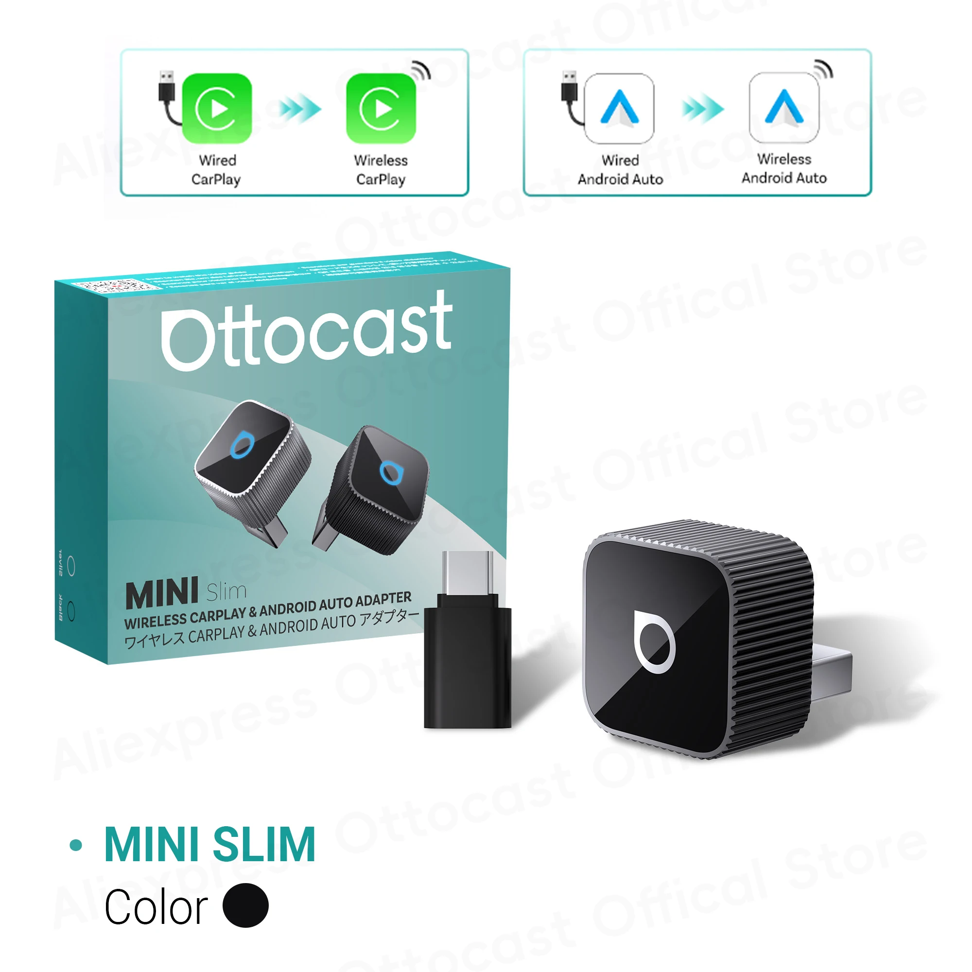 OTTOCAST Mini Slim Cube беспроводной адаптер CarPlay Android Auto супер мини USB ключ автомобильный аксессуар для Toyota Chevrolet Benz
OTTOCAST Mini Slim Cube беспроводной адаптер CarPlay Android Auto супер мини USB ключ автомобильный аксессуар для Toyota Chevrolet Benz