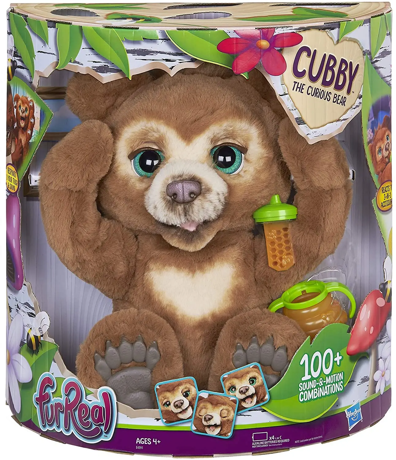 Оригинальный FurReal Cubby, любопытный медведь, фотоигрушка, возраст 4 лет и старше 
Оригинальный FurReal Cubby, любопытный медведь, фотоигрушка, возраст 4 лет и старше